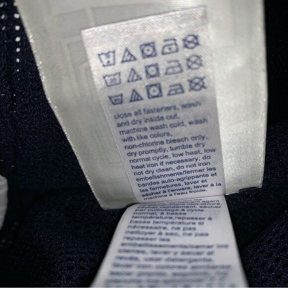 TOMMY HILFIGER Men's Medium Full Zip Windbreaker Jacket Hooded Navy White Light - Picture 6 of 8